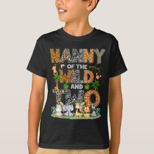 T-shirt Nounou pour femmes de la faune et deux zoo safari