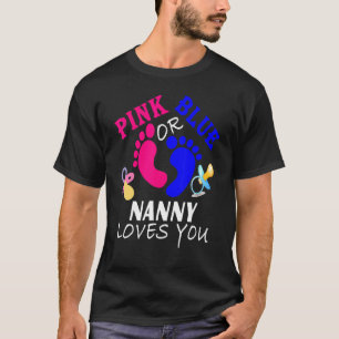 T-shirt Nounou Rose Ou Bleue Vous Aime Genre Révéler Bébé