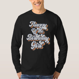 T-shirt Nounou Vintage rétro de la fille d'anniversaire co