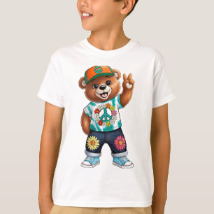 T-shirt Nounours avec une tenue décontractée paisible 1