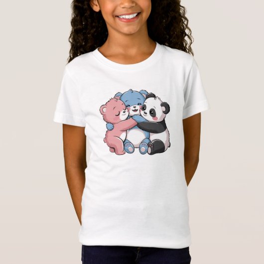 T-Shirt Nounours mignons avec Panda (Devant)