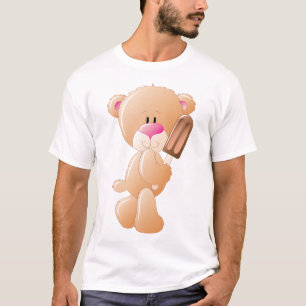 T-shirt Nounours tenant une glace au chocolat