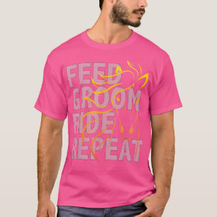 T-shirt NOURRIR PANSE MONTER RÉPÉTER Cavalier de cheval T