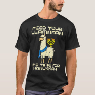 T-shirt Nourrissez Votre Llamakah Llama Hanukkah Pyjama Ch