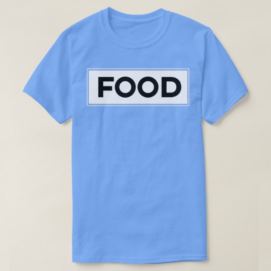 T-shirt Nourriture blanche sur noir (Design devant)