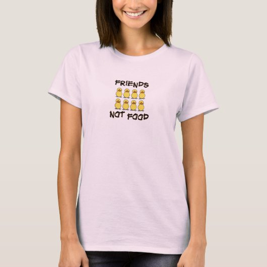T-shirt Nourriture d'amis pas (Devant)
