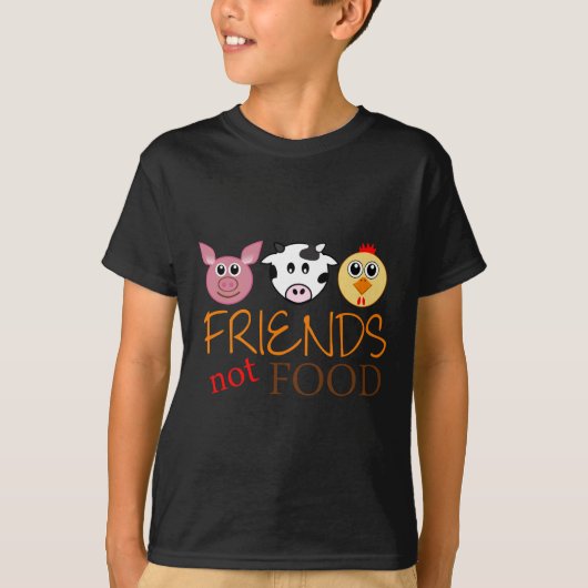 T-shirt Nourriture d'amis pas (Devant)