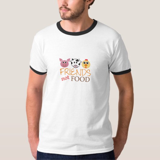 T-shirt Nourriture d'amis pas (Devant)