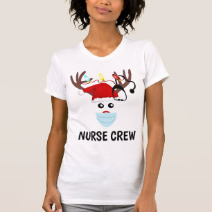 T-shirt Nourriture de Noël Reindeer de l'équipage portan