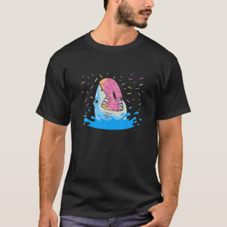 T-shirt Nourriture De Requin Donut Funny Shark Love Donuve