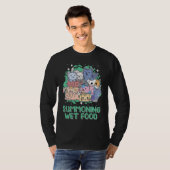 T-shirt Nourriture humide de convocation Chat Humour Cha (Devant entier)
