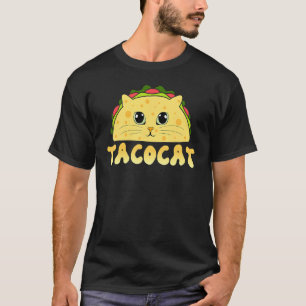 T-shirt Nourriture mexicaine Tacocat visage de chat Cinco 
