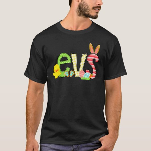 T-shirt Nourriture Pâques Mignonne Rn Evs Bunny Ears Joyeu (Devant)