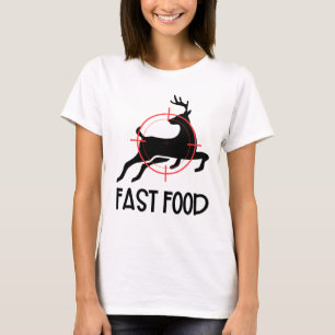 T-shirt Nourriture Rapide Cerf Cible Drôle Absurde Mème   