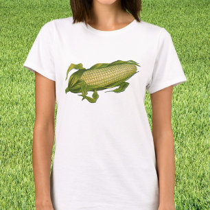 T-shirt Nourriture vintage, légumes sains, maïs en épi