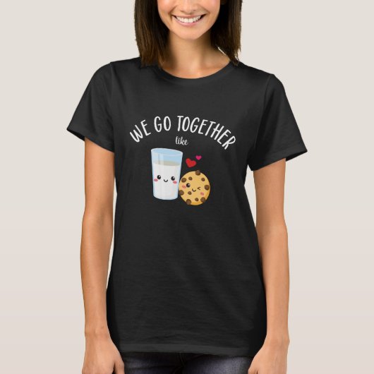 T-shirt Nous allons ensemble comme les couples de biscuits (Devant)