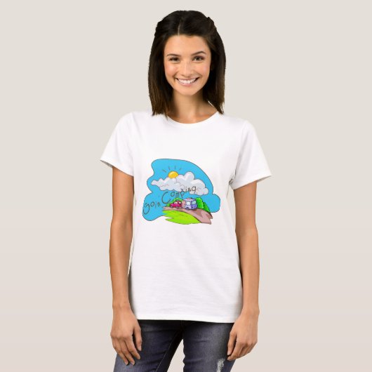 T-shirt Nous allons faire du camping (Devant entier)