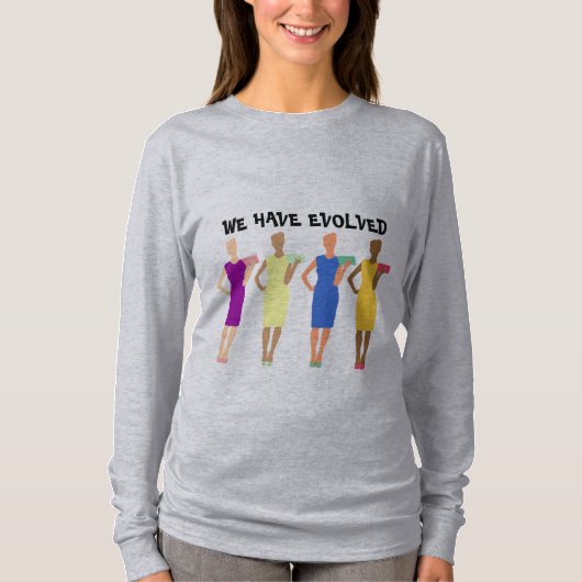 T-SHIRT NOUS AVONS ÉVOLUÉ LA DORÉE LONGUE (Devant)