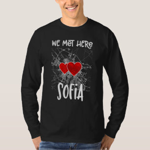 T-shirt Nous avons rencontré ici Sofia Heart Map