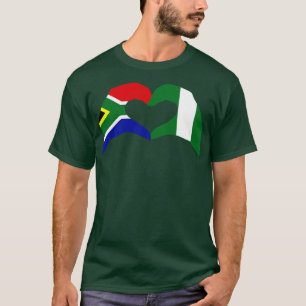 T-shirt Nous Coeurs Afrique du Sud Nigeria Série du drapea