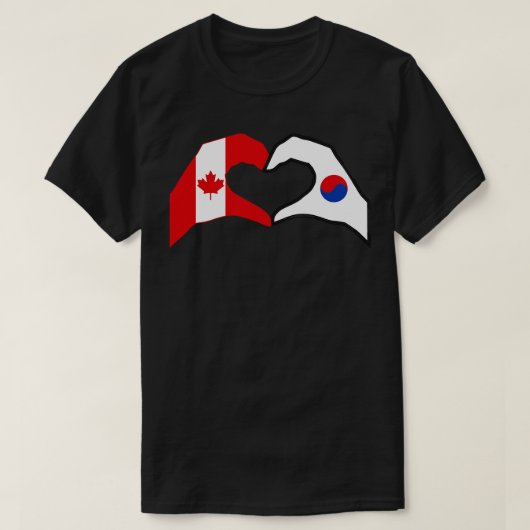 T-shirt Nous Coeurs Canada Corée Patriot Série Drapeau (Design devant)