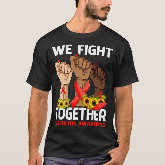 T-shirt Nous combattons ensemble VASCULITIS SENSIBILISATIO (Devant)