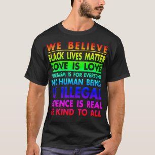 T-shirt Nous croyons que les vies noires comptent ! L'amo