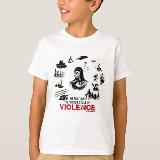T-shirt Nous devons finir le cycle vicieux de la violence (Devant)