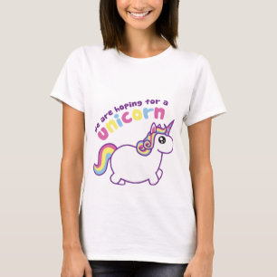 T-shirt Nous espérons une chemise de maternité de licorn