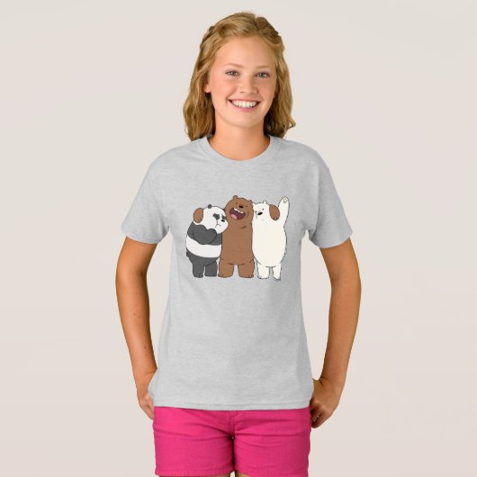 T-shirt Nous, Groupe Ours Nus Hug (Devant entier)