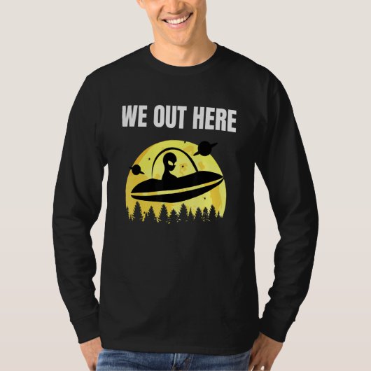T-shirt Nous, Ici - Enlèvement D'Aliens Ufo - Les Aliens S (Devant)