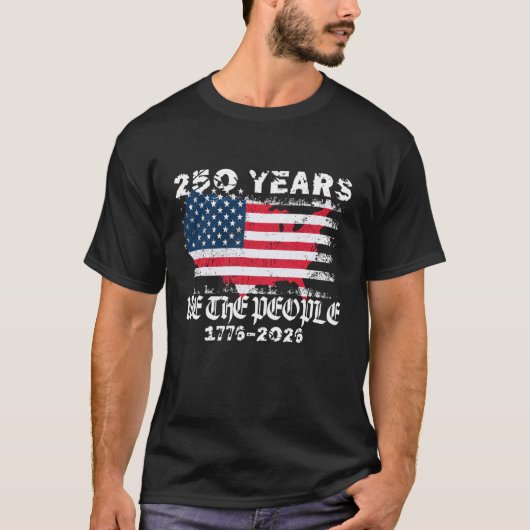 T-shirt Nous Le Peuple 250 Ans 1776-2026 Patriotique Améri (Devant)