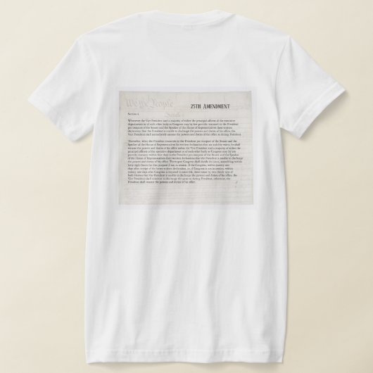 T-shirt Nous le Peuple 25e Amendement Constitution Résiste (Couchage Retour)