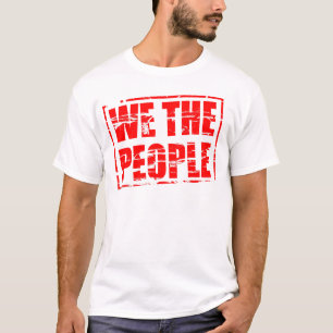 T-shirt « Nous, le peuple » avec un effet de tampon en ca