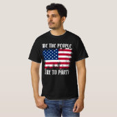 T-shirt Nous le peuple Drapeau américain Funny Distressed (Devant entier)