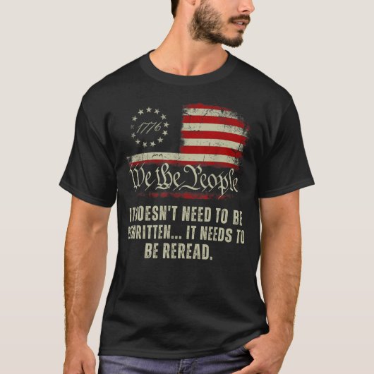T-shirt Nous, le peuple, le drapeau qu'il n'a pas besoin d (Devant)
