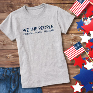 T-shirt NOUS LE PEUPLE Liberté Paix Égalité Bleu