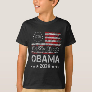 T-shirt Nous Le Peuple Obama Président 2028 Vintage Us Dra