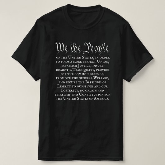 T-shirt Nous le Peuple Préambule de la Constitution complè (Design devant)