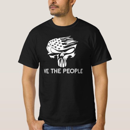 T-shirt Nous le peuple Punisher le crâne (Devant)