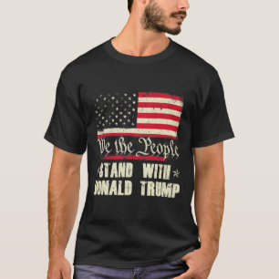 T-shirt Nous Le Peuple Soutenons Donald Trump Drapeau Amér