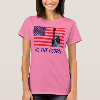 T-shirt Nous le peuple US Statue du drapeau de la liberté