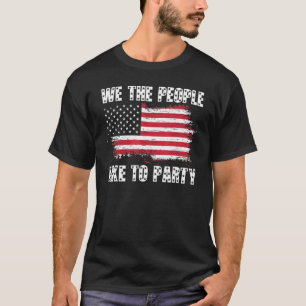 T-shirt Nous Les Gens Aiment Faire La Fête Vintage Us Amer