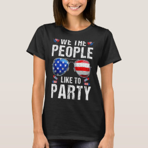 T-shirt Nous Les Gens Aimons Nous Faire Frapper Lunettes d