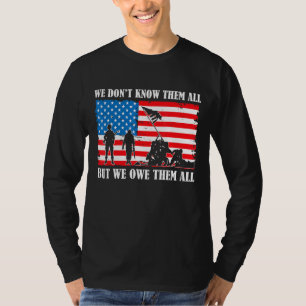 T-shirt Nous Leur Devons Tous Le Soldat Vétéran Du Drapeau