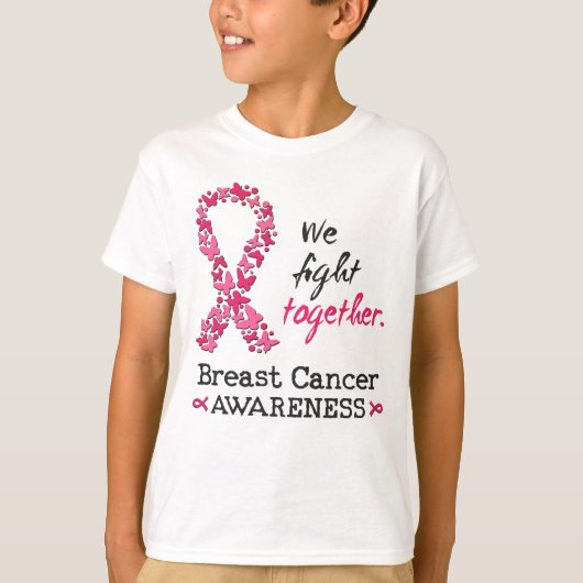 T-shirt Nous luttons ensemble contre le cancer du sein (Devant)
