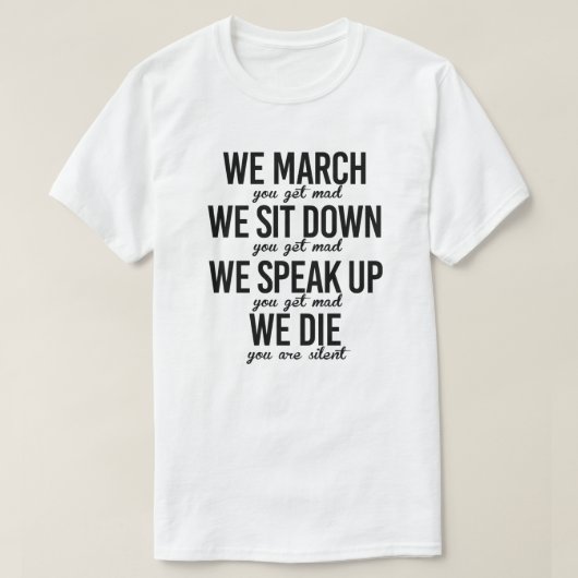T-shirt Nous marchons Nous nous asseyons Nous parlons (Design devant)