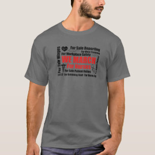 T-shirt Nous Marchons Pour L'Infirmière Pour Un Salaire Éq