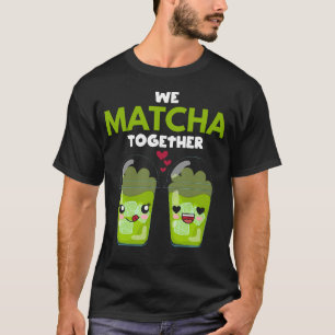 T-shirt Nous Matcha Ensemble Cœur Deux Café Thé Vert