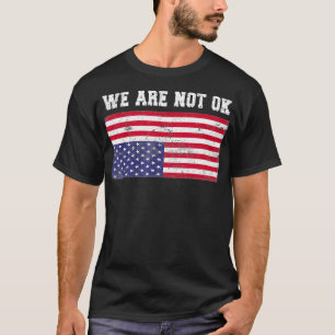 T-shirt Nous Ne Sommes Pas D'Accord États-Unis Drapeau À L